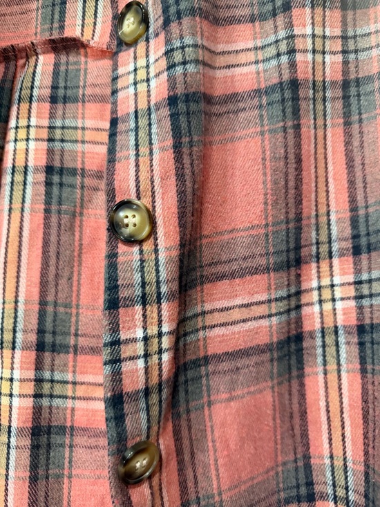 Pink Plaid Button-Up Shirt - Picture 2 of 3